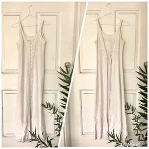 White Button Down Vintage Dress